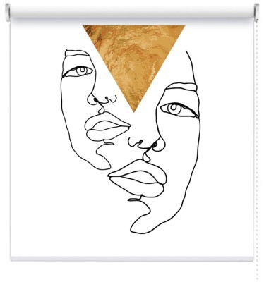 Houseart Twin\'s face, Line Art, Ρολοκουρτίνες, 100 x 130 εκ.